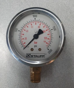 Stauff Pressure Gauge 2000 psi SPG-063-02000-5-S-N04 NOS - Picture 1 of 4