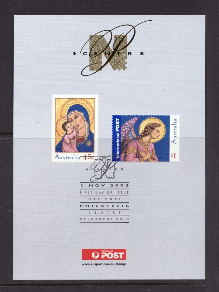 2005 Australia FDC Christmas S/S - Mary, Jesus & Angel - Issued by N.P.C. - Image 1 of 1