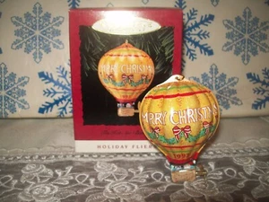 HALLMARK TIN HOT AIR BALLOON 1993 CHRISTMAS KEEPSAKE ORNAMENTS HOLIDAY FLIERS - Bild 1 von 1