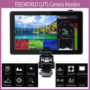 FEELWORLD LUT5 5.5" Ultra High Bright 3000nit Video Monitor 4K HDMI Touch Screen - Picture 1 of 12