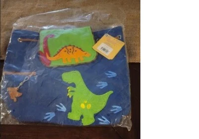 Stephen Joseph Quilted Backpack Dino, DInosaur Boys  Blue  NEW IN PACKAGE - Image 1 of 4