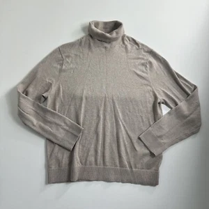 Abercrombie & Fitch Soft AF Turtleneck Sweater Cashmere Blend Beige Womens Sz XL - Picture 1 of 8