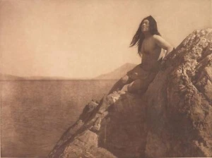 Edward Curtis Am Ufer des Clear Lake 1924 17"x 22" Archiv Kunstdruck - Bild 1 von 1