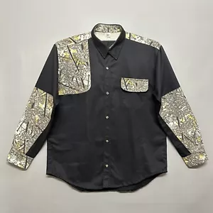 Vintage Bushlan Shirt Hunting Shooting LS Left Pocket Men’s Sz Large Black Camo - Picture 1 of 13