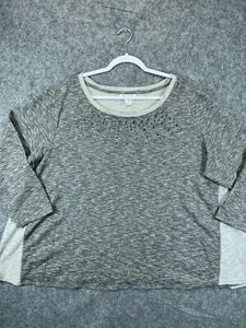 Motherhood Maternity Shirt Womens 2X Gray Rhinestones Top Blouse Casual Ladies 1 - Picture 1 of 9