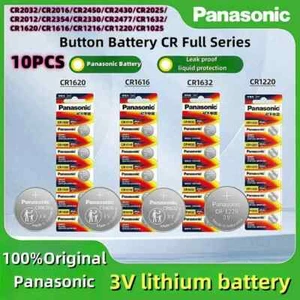 10PCSOriginal Panasonic CR2032 cr2450 CR2025 CR2016 CR2430 CR1620 CR1632 battery - Picture 1 of 7