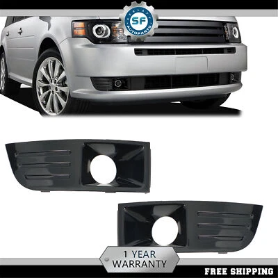 Fit For Ford Flex 2009-2012 Fog Light Trim Cover Driver&Passenger Black Factory - Image 1 of 4
