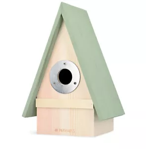 Nichoir à oiseaux en bois de pin - Maison Cabane 23,5 cm x 15 cm x 12 cm - Photo 1/8