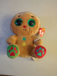 Ty Beanie Boos - NUTMEG the Holiday Gingerbread Man 6" NEW Stuffed Animal Toy - Picture 1 of 2