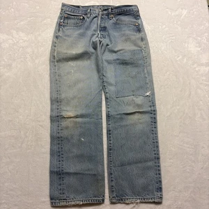 Jeans vintage Levi’s 501XX botón mosca 2003 parche lavado claro pierna recta 32x28 - Imagen 1 de 18