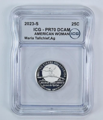 2023-S American Women Quarter Maria Tallchief Silver PR70 DCAM ICG *7328 - Image 1 of 4