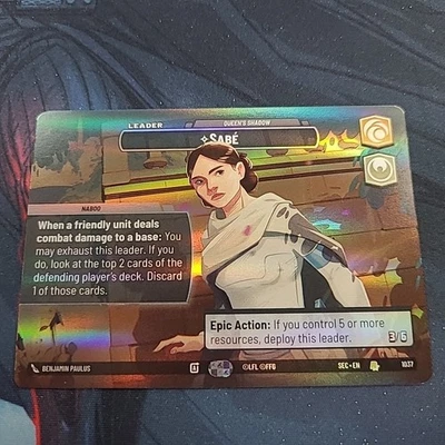 Star Wars Unlimited Secrets Of Power Sabe Showcase Foil 1037 - Image 1 of 4