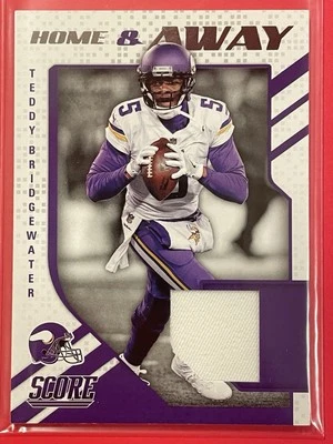 2018 Panini Score Teddy Bridgewater Home & Away Jersey #6 Football Vikings - Image 1 of 2