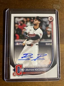 2025 Bowman Paper Brayan Rocchio Auto Cleveland Guardians - Bild 1 von 2