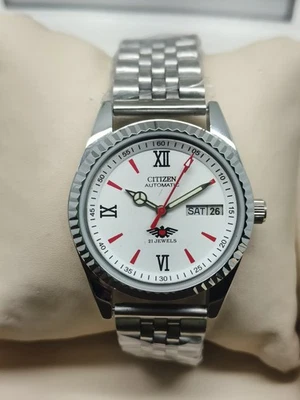Vintage Automatic Citizen Watch 21 Jewels White Dial Men's Mechanical Day-Date  - Изображение 1 из 4