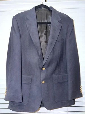 Chaqueta Blazer Para Hombres Oakton Ltd Azul Marino Dorado Botones Talla 40R Abrigo Deportivo Regular Foto 1 de 4