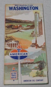 60er Jahre Amerikanische Tankstellenkarte von Washington D.C. - Bild 1 von 2