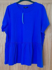 George Women, Size 22 Blue, Short Sleeve, Tunic, Top - Picture 1 of 3