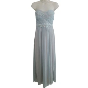 Elegant Formal Princess Dress Light Blue Gown Lined Glitter Accents Size 5  - Picture 1 of 6