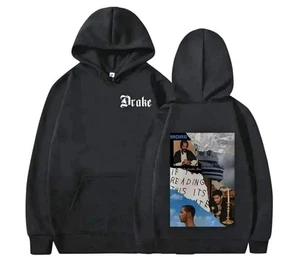 Drake For All The Dogs Letter Hip Hop Hoodie Merch Pullover Schwarz Gr. M/MEDIUM - Bild 1 von 4