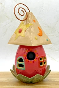Louisville Stoneware Komen Cottage Stoneware Birdhouse 2010 Jon Carloftis EUC - Picture 1 of 22
