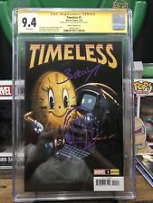 Timeless 1 cgc 9.4 Ramos variant signed sketch by Mark Bagley Kang Miss Minutes