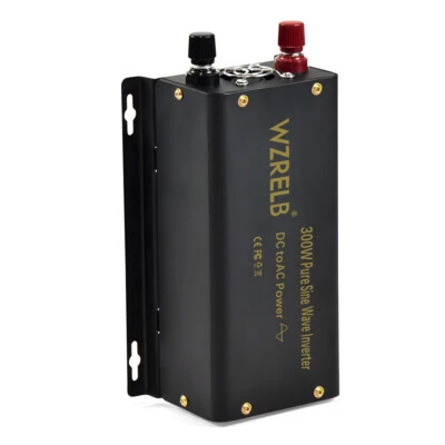 300W Pure Sine Wave Inverter Power Converter 12V to 110V 120V Truck Camp Solar - Image 1 of 4