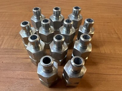 JIFFY TITE 252F Threaded Flow Thru Plug (1/4" NPT Female) Connector PACK OF 12 - Image 1 of 4