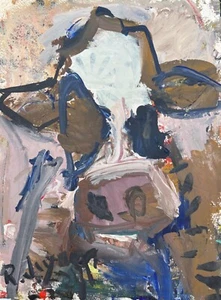 ROBERT JOYNER Acryl ORIGINAL Abstraktes Gemälde Kuh Sammlerstück Bauernhoftier - Bild 1 von 3