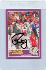1989 Score #346S Raymond Clayborn Patriots Signed Auto *F3482