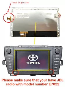 LQ070T5GA01 LCD Display Touch screen for TOYOTA Tundra 2008-2013 JBL Radio E7022 - Picture 1 of 6