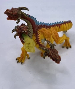 Three Headed Fire Breathing Dragon Action Figure Mythical Fantasy 2010 Safari - Picture 1 of 11
