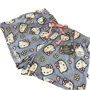 New Hello Kitty Boxer Shorts Pajamas Casual Soft Bottoms Large L Pyjamas Sanrio - Picture 1 of 9