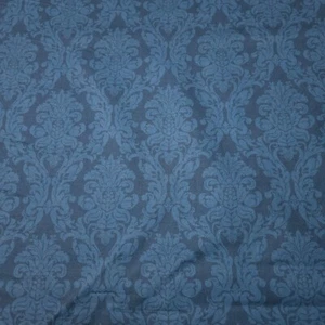 Belles Pivoines BTY P&B Textiles Tonal Navy Blue Damask Style Print - Picture 1 of 3