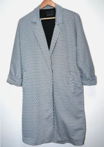 Designed by Steffen Schraut - leichter Mantel Gr.L 44/46 Oversized schwarz/weiß - Bild 1 von 9