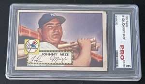 1952 TOPPS #129 JOHNNY MIZE Grade 6 Very Nice New York Yankees