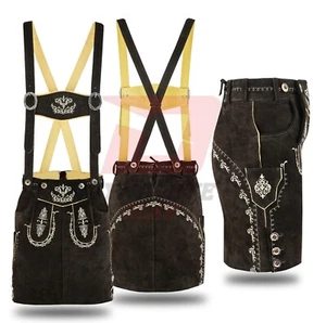 Nuevo Lederhosen Faldas Tradicionales Oktoberfest Hecho a Mano Faldas de Cuero 2024 - Imagen 1 de 10