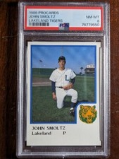 John Smoltz 1986 Procards Minor League Lakeland Tigers RC PSA 8 - Rare Card