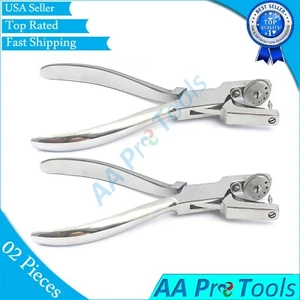 2PCS Rubber Dam Ainsworth Dental Surgical instruments Punch Hole Plier Forceps - Picture 1 of 2