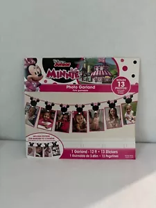 Disney Junior Minnie Mouse Photo Garland Decoration Holds 13 Photos Stickers - Picture 1 of 2