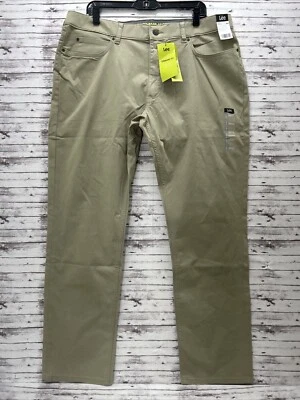 Pantalones Lee Performing Series Rectos Cónicos Para Hombre 38X32 Elastizados Beige NUEVO Foto 1 de 4