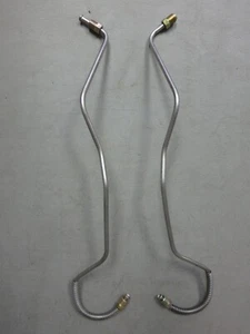 Set of Two Stainless Steel Rear Brake Lines (Caliper to Hose) for 65-82 Corvette - Picture 1 of 4