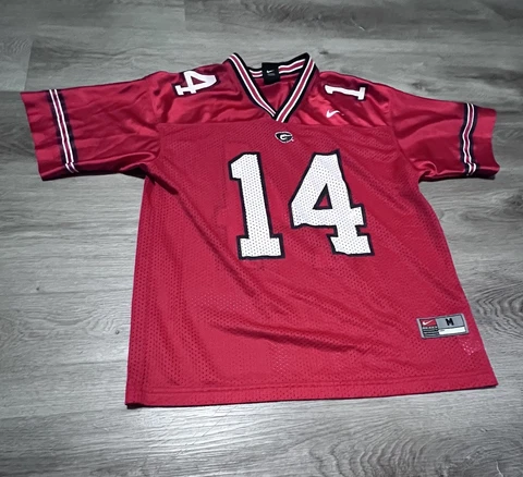Georgia Bulldogs UGA Nike Team #14 Football Jersey Kids Medium 12/14 Red Youth Cover