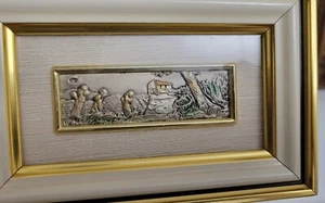 Triggiano Sterling Silver Creazione Artistica Su Argento Framed Foil Leaf Italy  - Picture 1 of 10