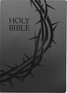 KJV Holy Bible, Crown of Thorns Design, Large Print, Black Ultrasoft: (Red Le... - Picture 1 of 1