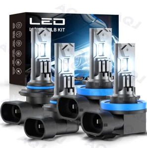 For Toyota Land Cruiser Prado 10-18 Bulbs LED Combo Headlight 4x 9005 H11 6000K - Picture 1 of 15