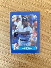 1986 Fleer Mini RICKEY HENDERSON #23 New York Yankees Baseball Card MLB