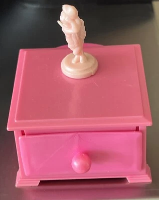 Barbie Jewelry Fun Mattel Spinning Cherub Jewelry Box 2.5" tall 1996 My Barbie - Image 1 of 4