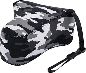 Camouflage Ultra Light Neoprene Camera Case, Compatible with Sony A6600 A6500 A6 - Picture 1 of 12