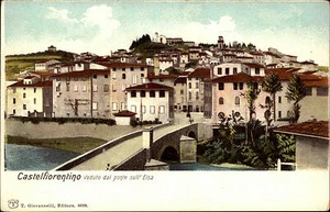 Castelfiorentino Italien Italia Toskana AK ~1900 Ponte Elsa Brücke Fluß Stadt - Picture 1 of 2